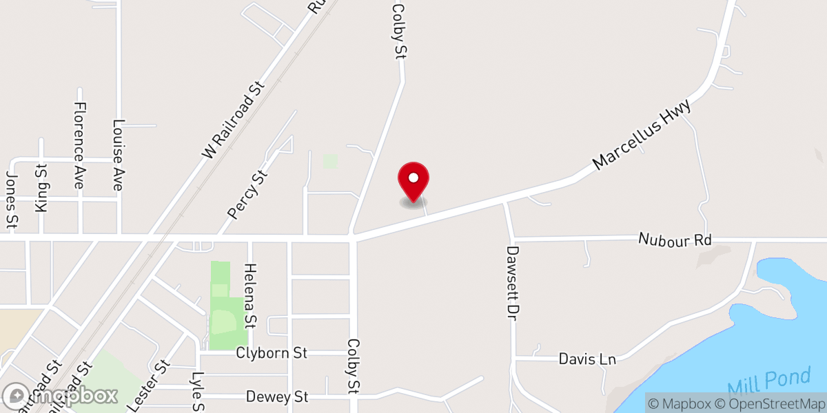 Map showing location of Calvary Bible Church