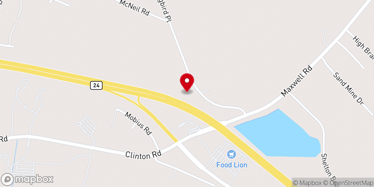 Map showing location of People's Baptist Church