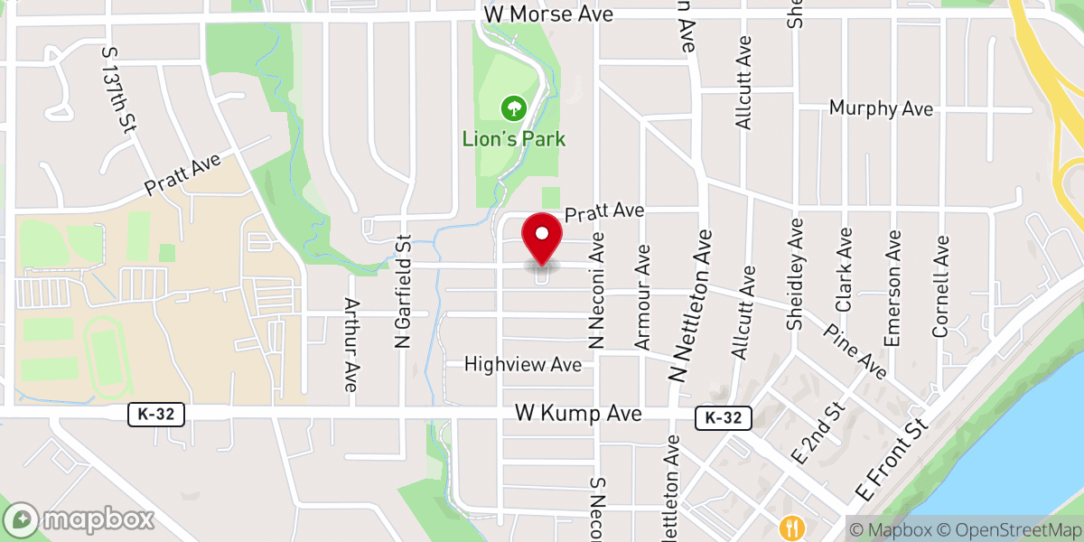 Map showing location of New Light Missionary Baptist