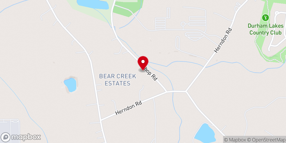 Map showing location of Piney Grove Church