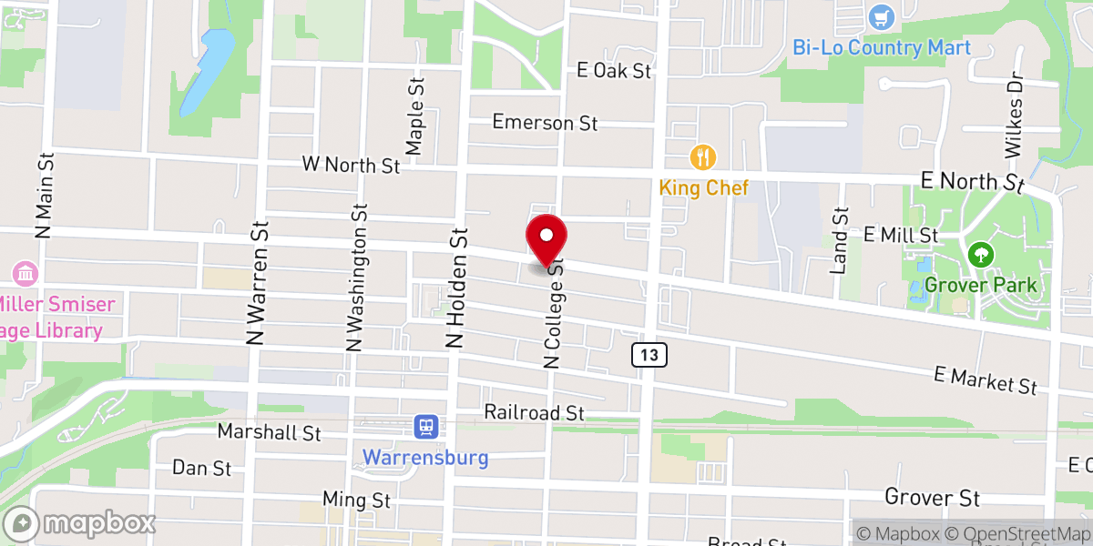 Map showing location of Christ Episcopal Church