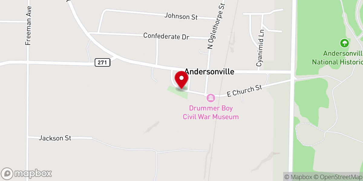 Map showing location of St. James Pennington Log Church