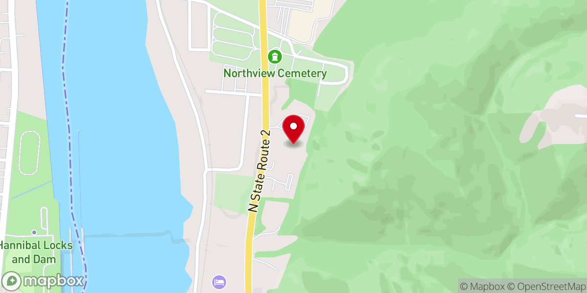 Map showing location of New Martinsville Tower