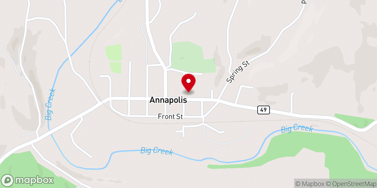 Map showing location of Free United Church