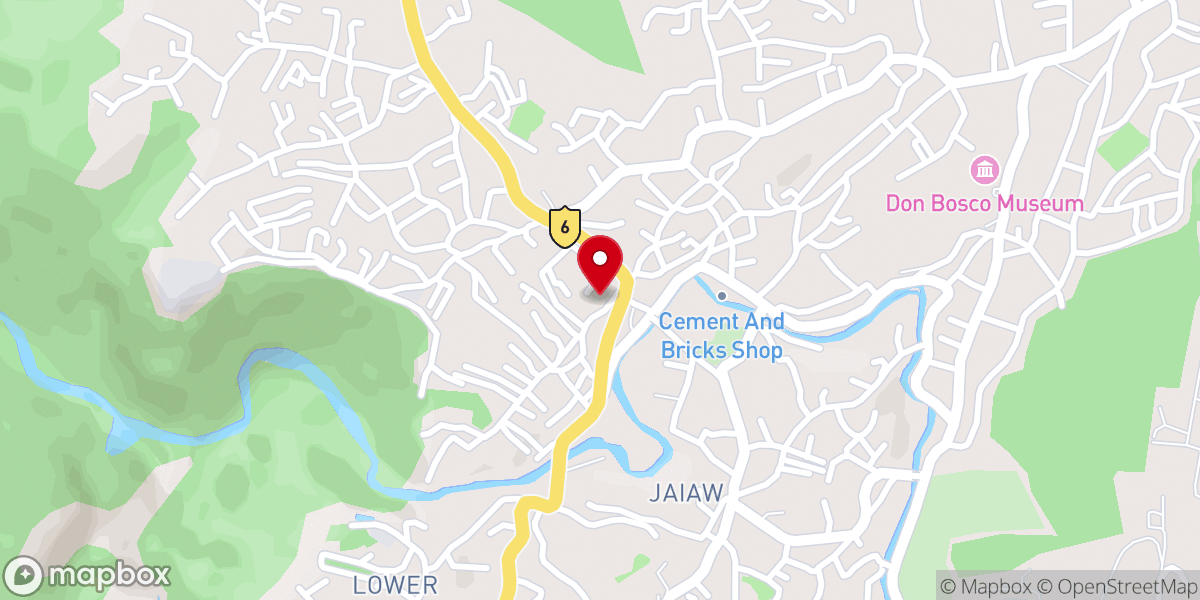 Map showing location of Mawlai Presbyterian Church