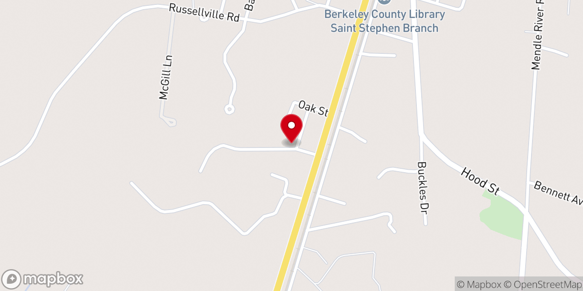 Map showing location of White Chapel Holiness Church