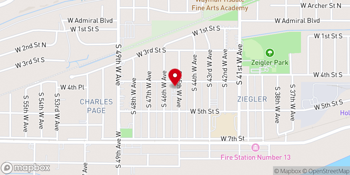 Map showing location of Home Gardens Church of Christ