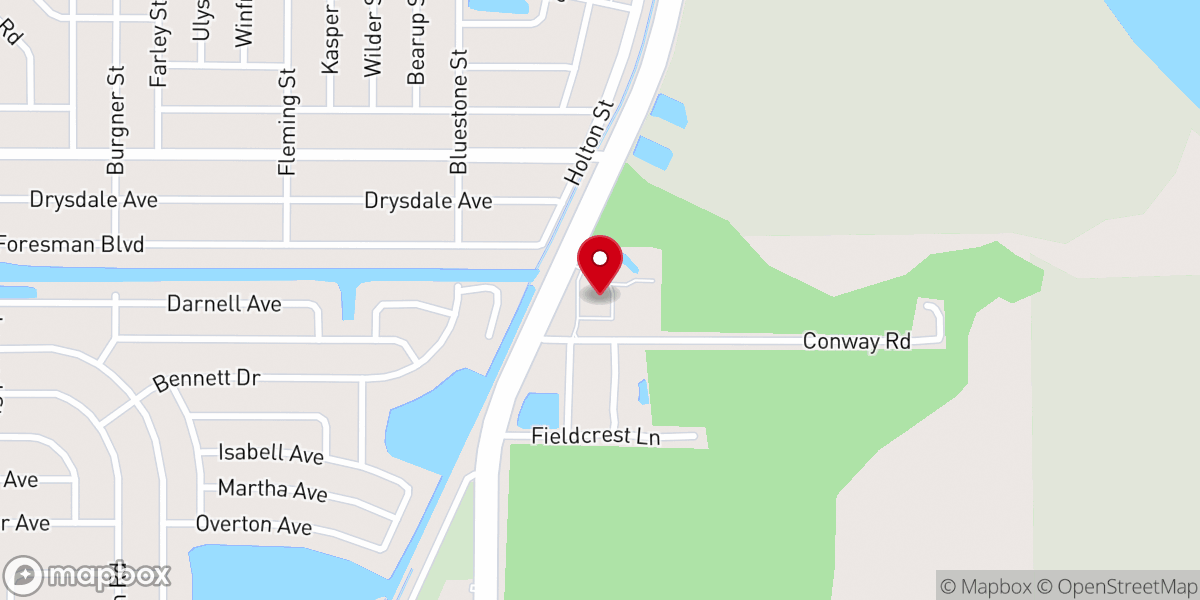 Map showing location of Gulf Cove United Methodist Church
