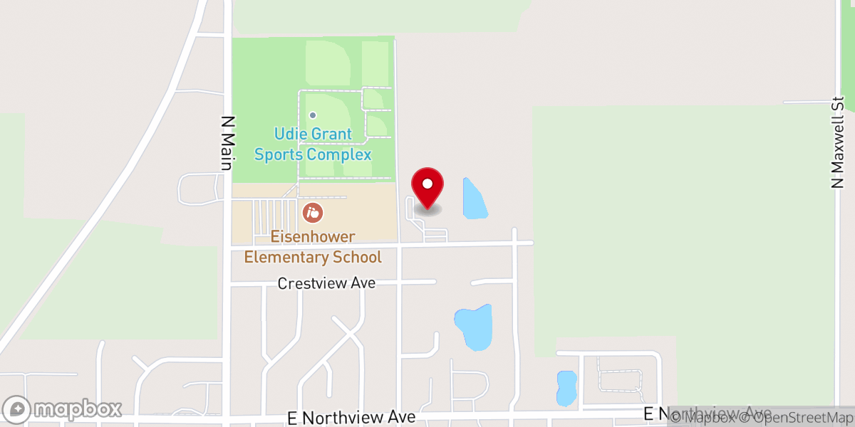 Map showing location of New Hope Evangelical Church