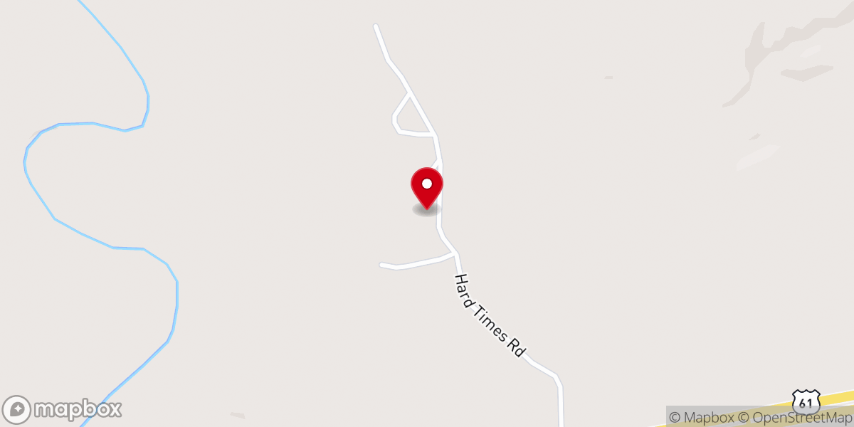 Map showing location of Coles Creek Church