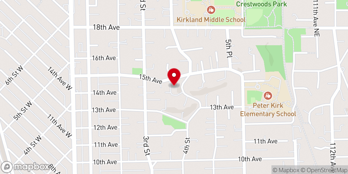 Map showing location of Lake Washington Christian Church