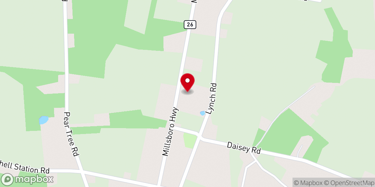 Map showing location of Bay Shore Community Church - Millsboro Campus