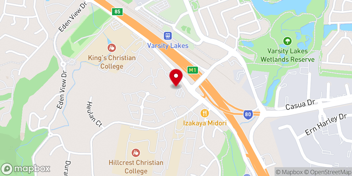 Map showing location of Reedy Creek Baptist Church