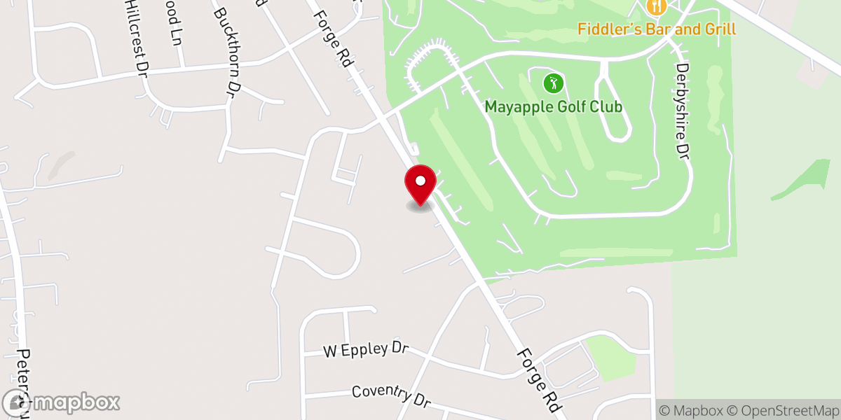 Map showing location of Calvary Temple Church