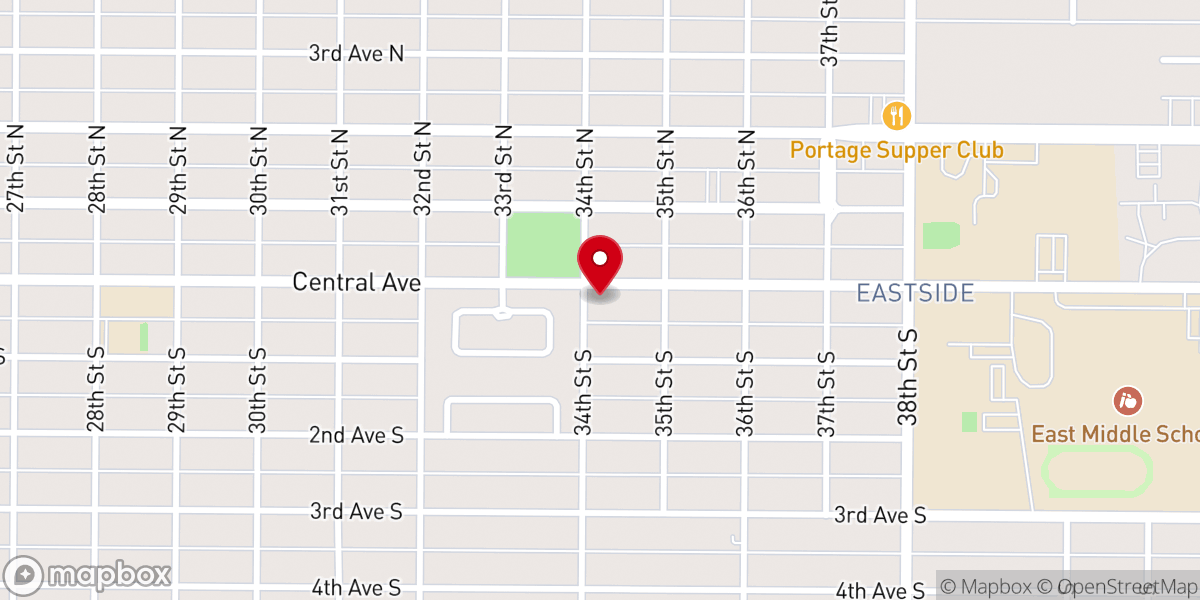 Map showing location of Cornerstone Bible Church