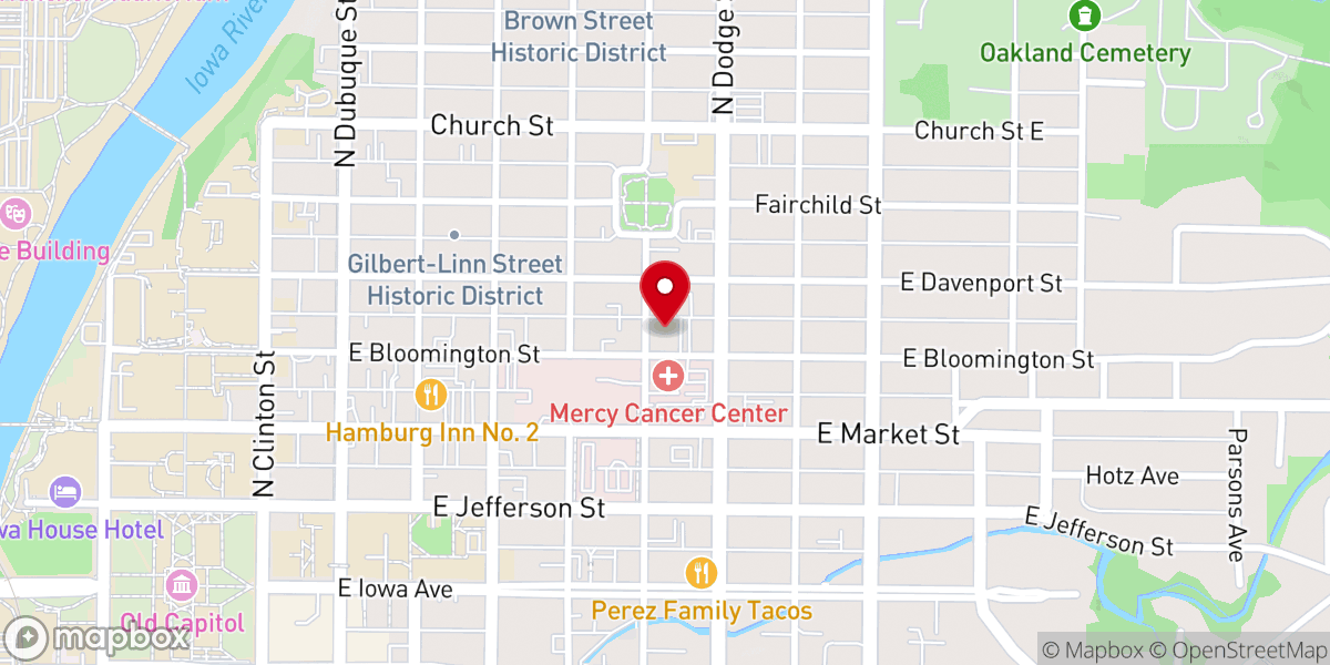 Map showing location of Zion Lutheran Church ELCA