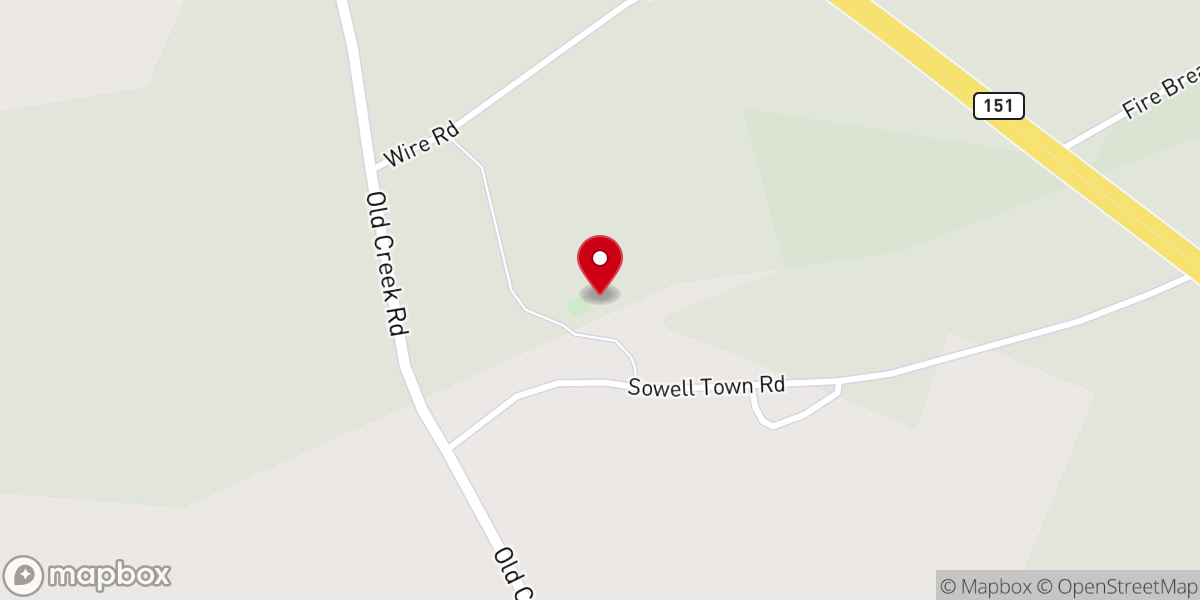 Map showing location of Providence Church