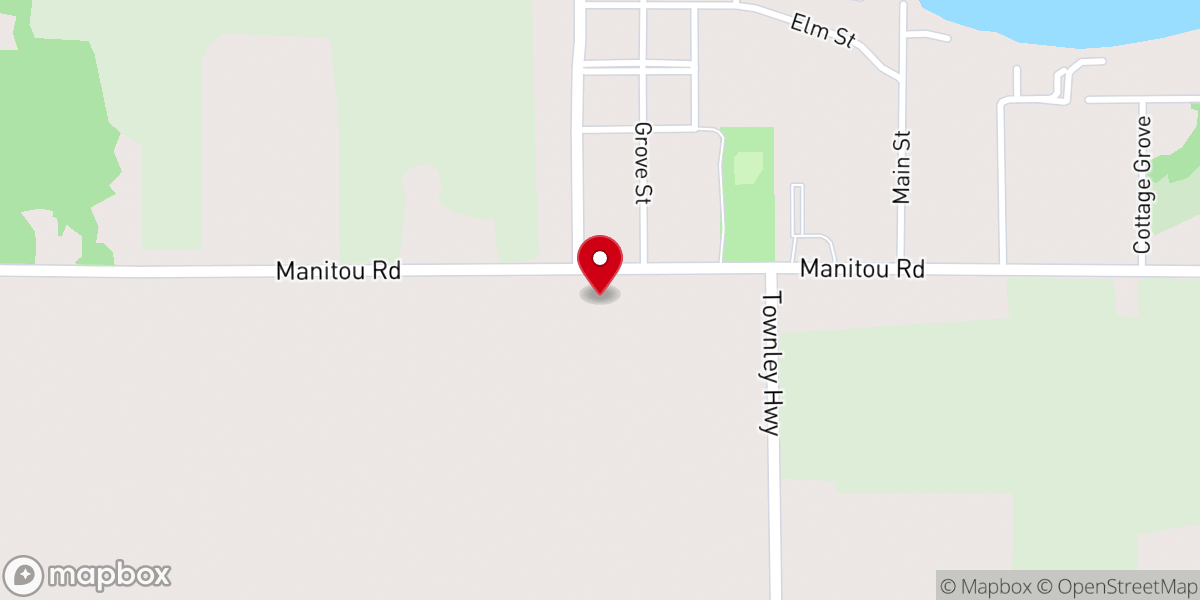 Map showing location of Manitou Road Baptist Church