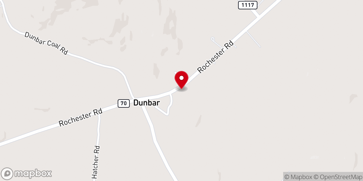 Map showing location of Dunbar, KY 42219