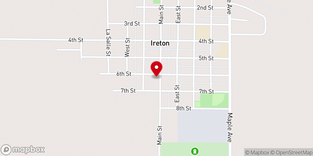 Map showing location of St Paul's Lutheran Church