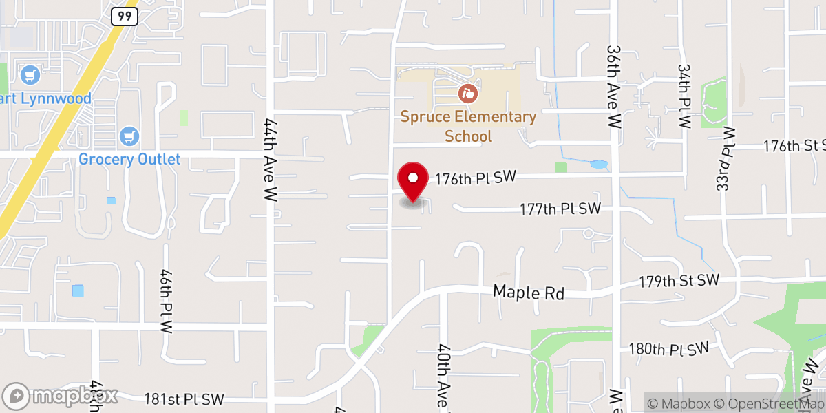Map showing location of Lynnwood Orthodox Presbyterian