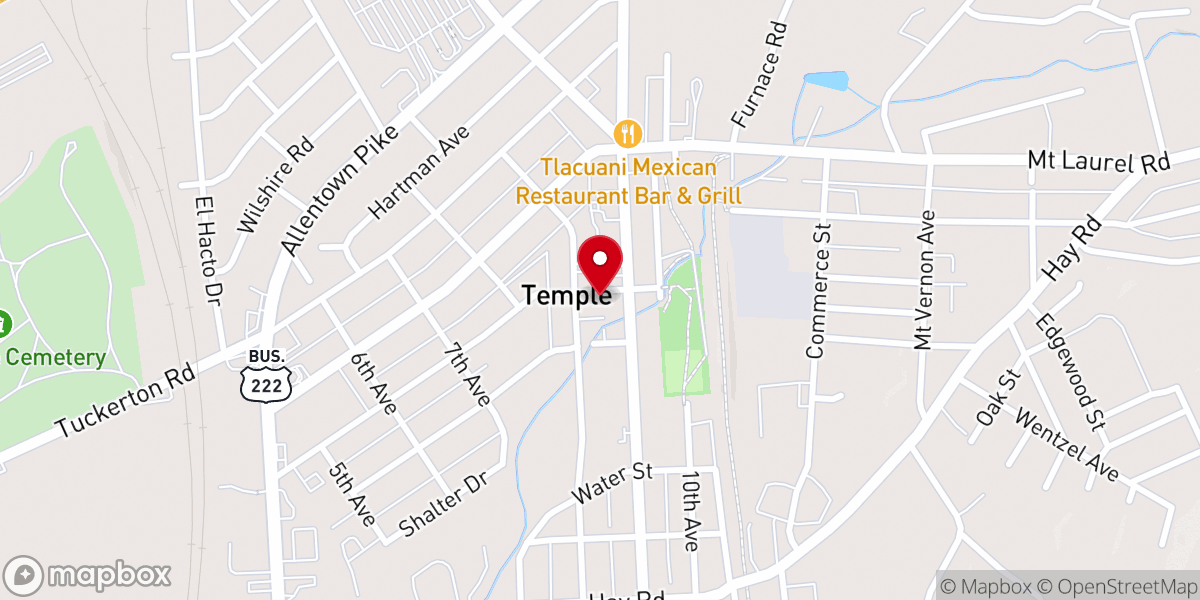 Map showing location of Christ Evangelical Reformed Church
