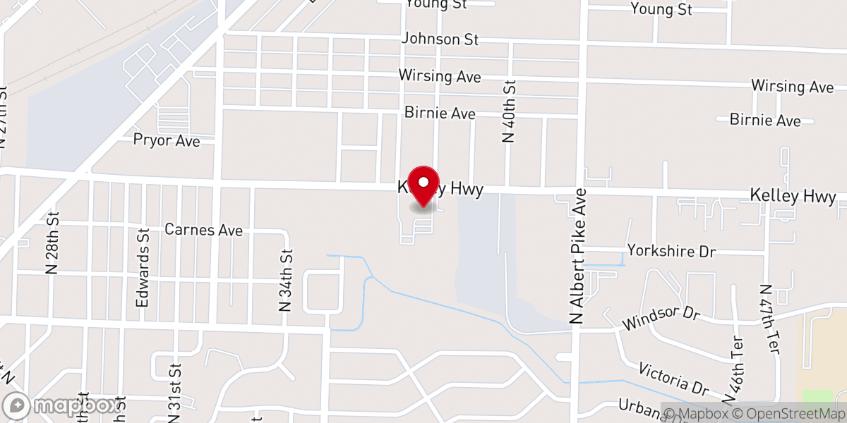 Map showing location of Revival Center