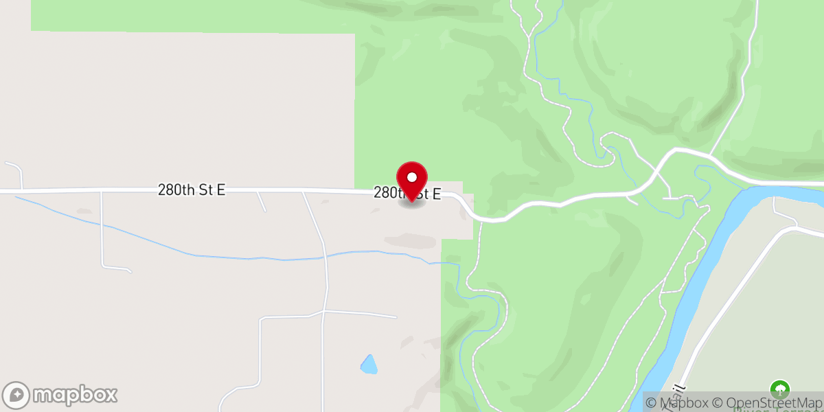 Map showing location of Cannon River Lutheran Church