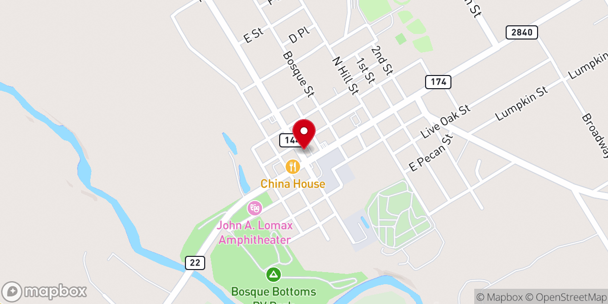 Map showing location of Chamber of Commerce