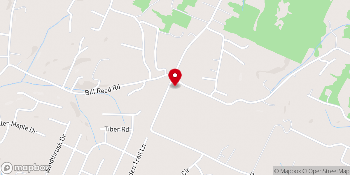 Map showing location of Old Rugged Cross Baptist Church