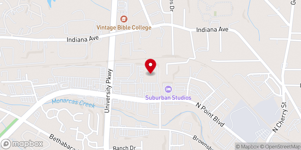 Map showing location of Justin W Jones Evangelistic Association