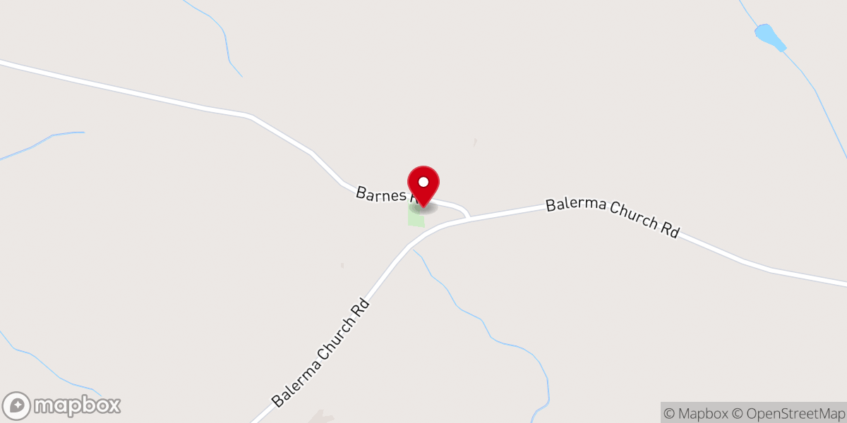 Map showing location of Balerma Baptist Church