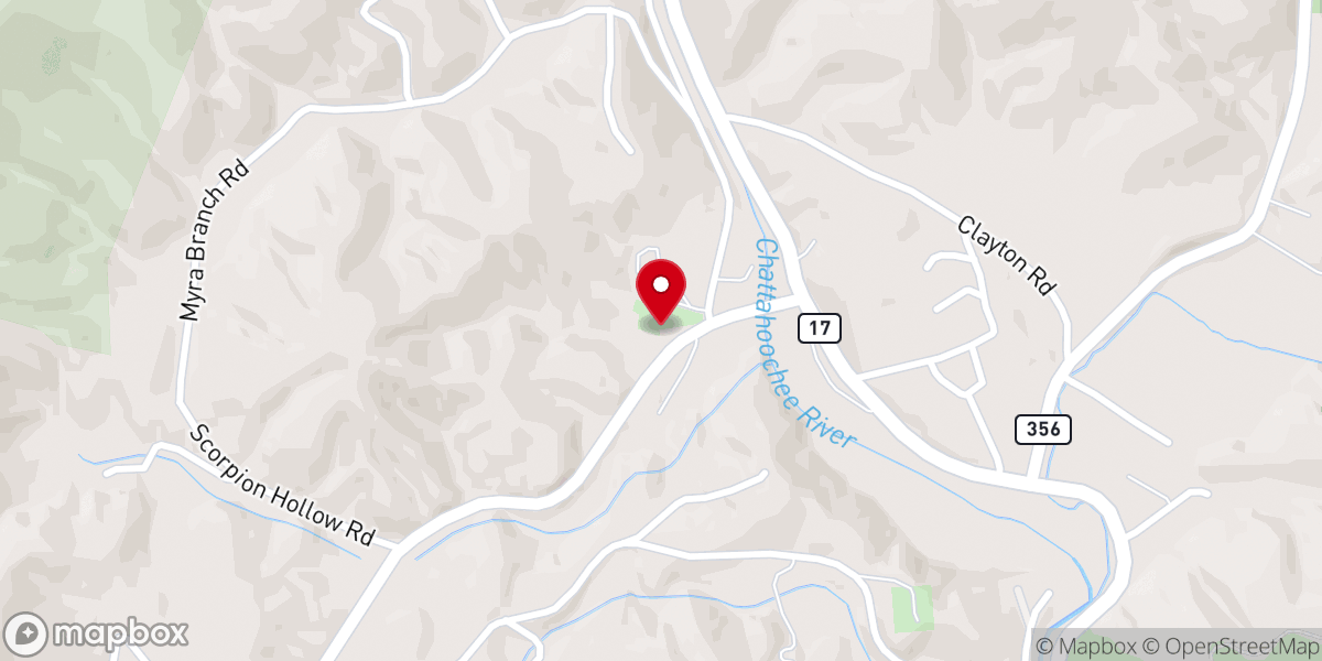 Map showing location of Chattahoochee Christian Church