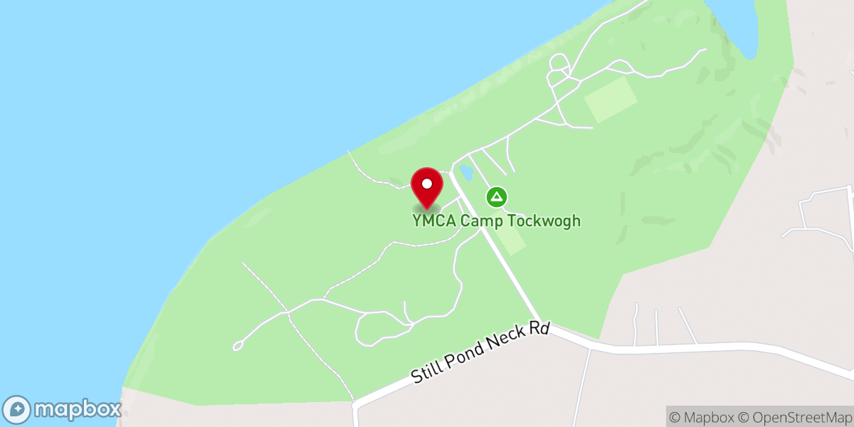 Map showing location of YMCA Camp Tockwogh