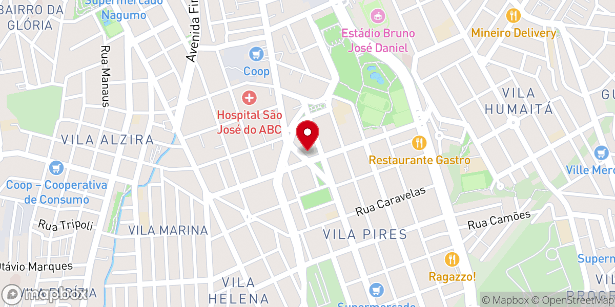 Map showing location of Igreja No'ah Santo André - SP - Brasil