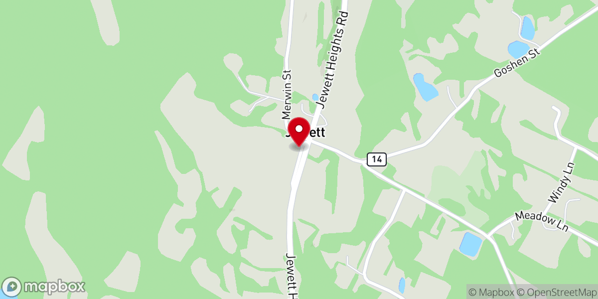 Map showing location of Jewett Presbyterian Church