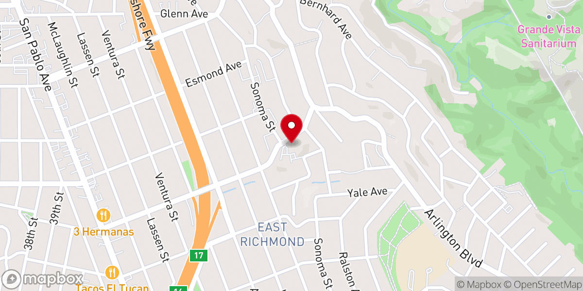 Map showing location of Mt Zion Lutheran Church