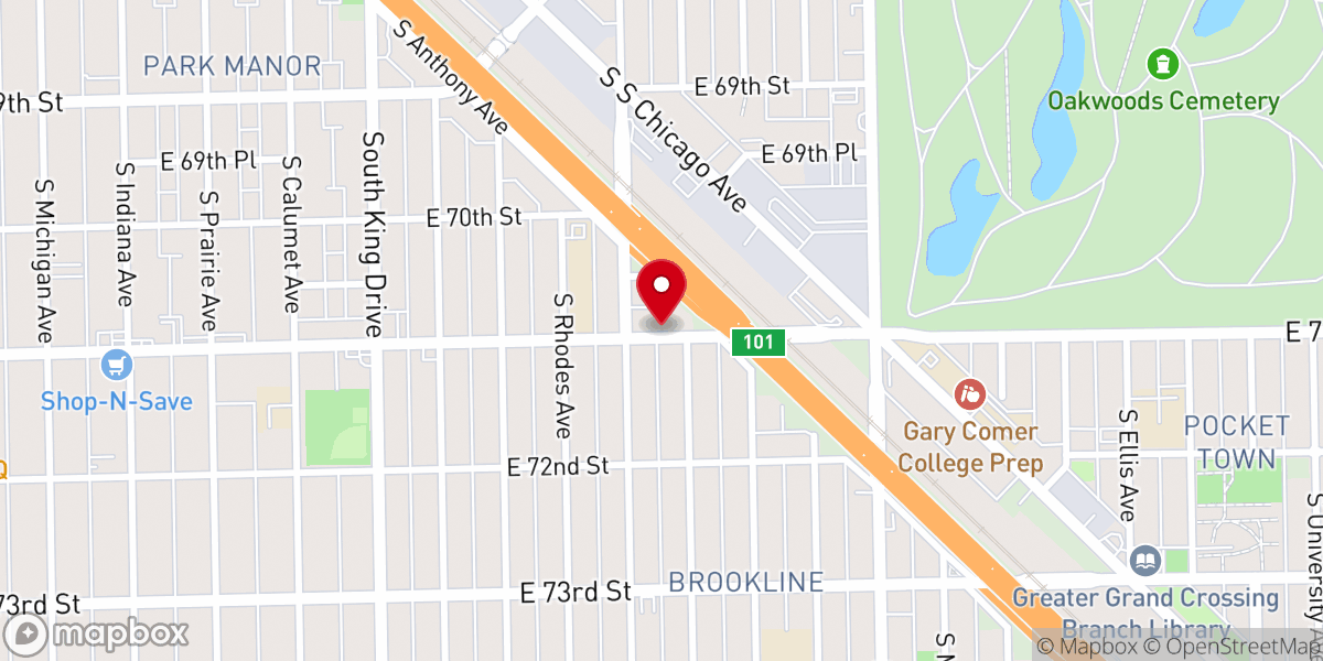 Map showing location of Transforming Life Church