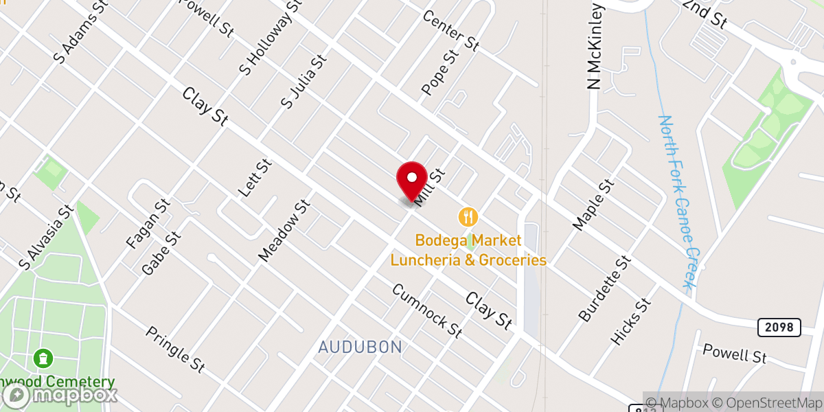 Map showing location of Healing The Broken Hearted Ministries