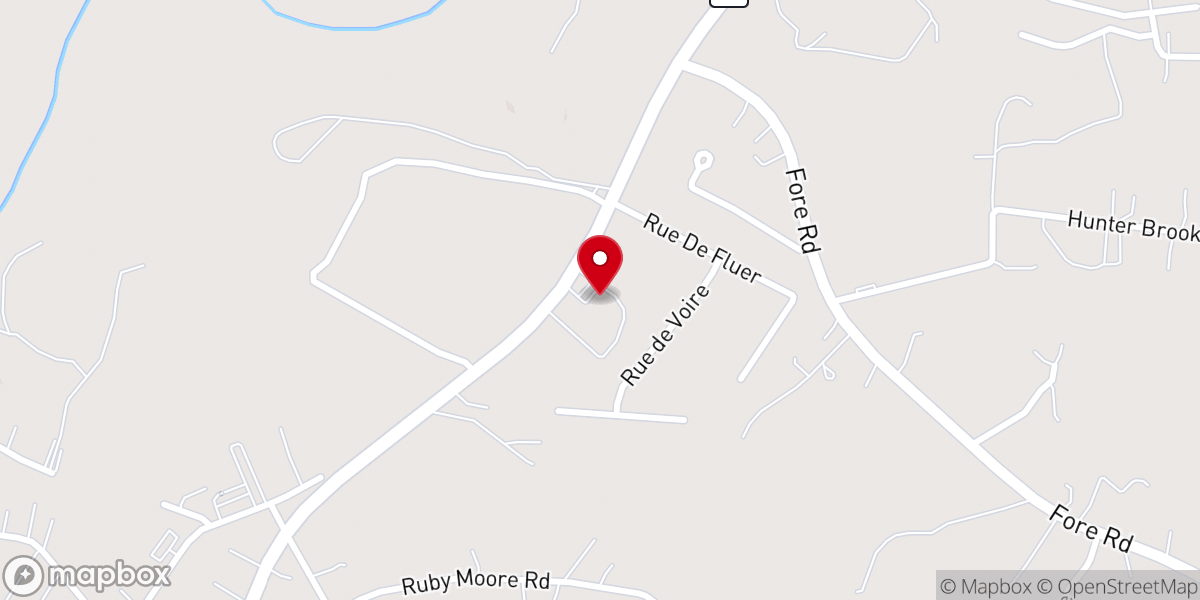 Map showing location of Riverside Baptist Church
