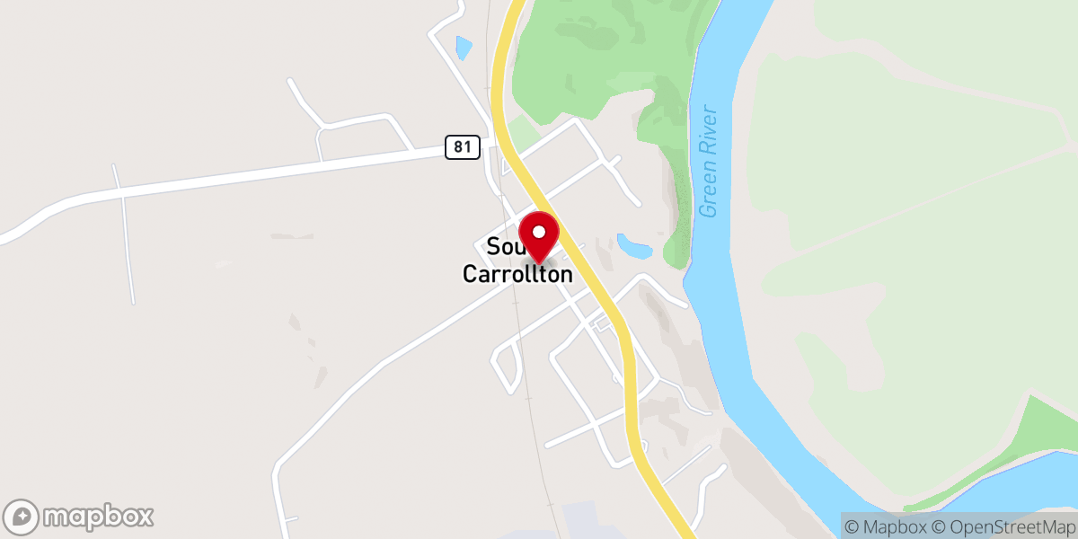 Map showing location of South Carrollton Community Center