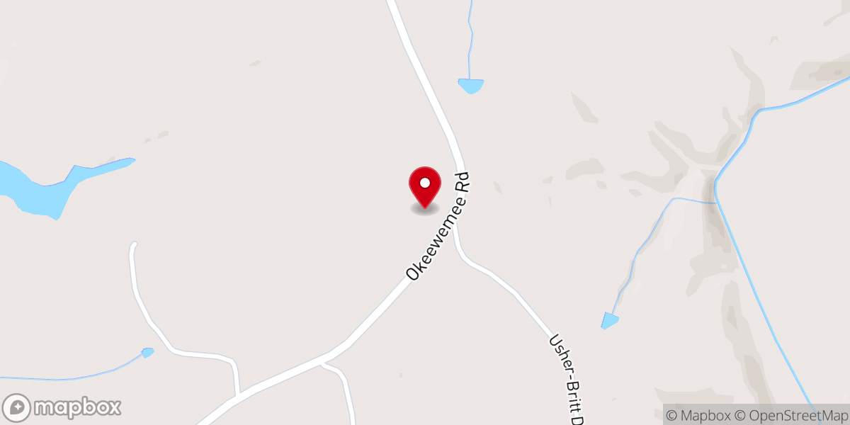 Map showing location of Shady Grove Church