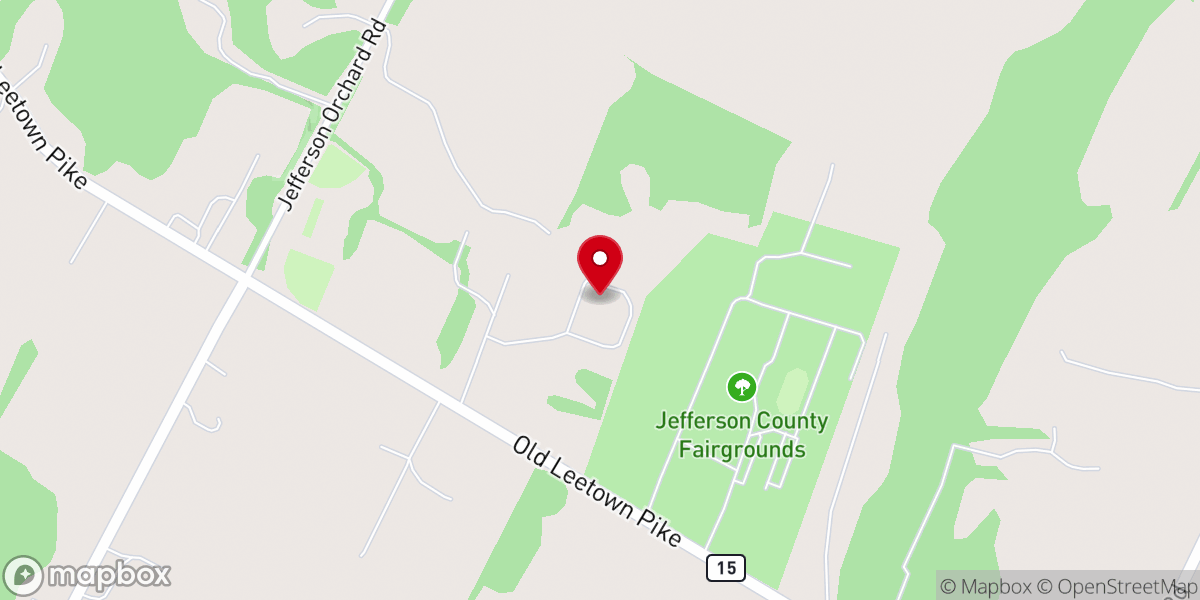 Map showing location of Rock Spring Church