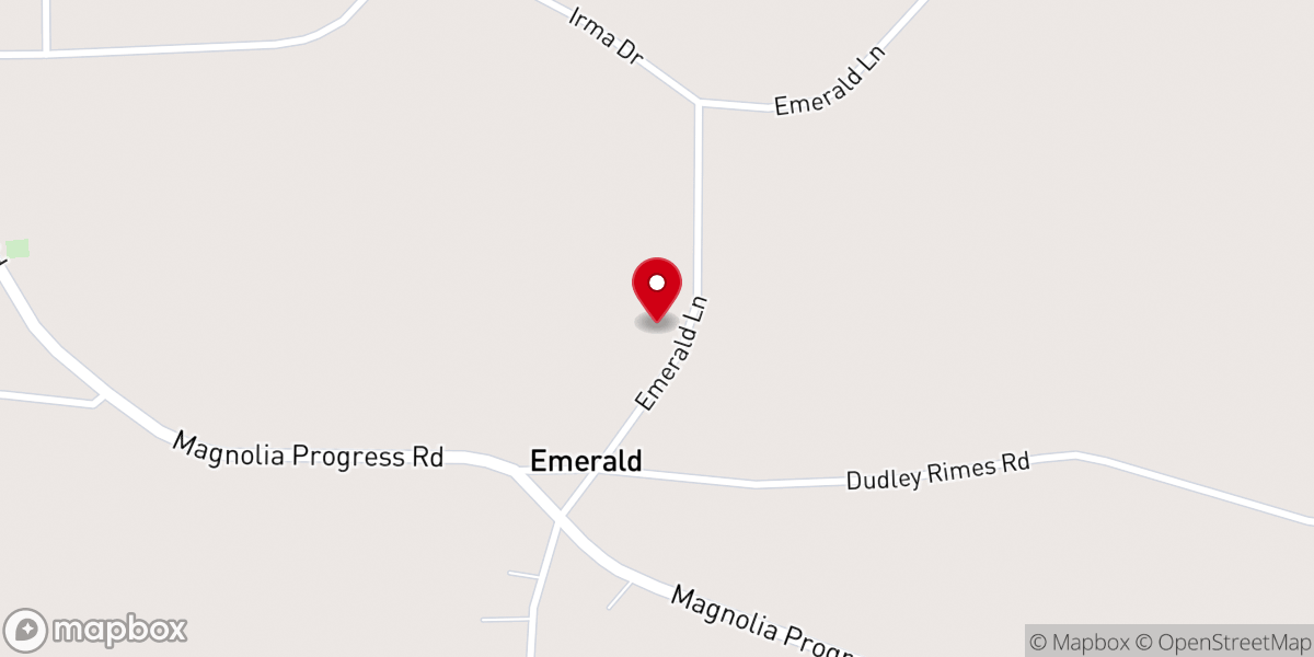 Map showing location of Bluff Springs Church