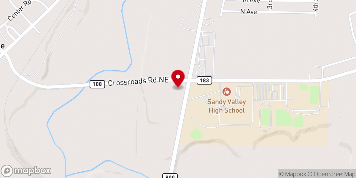 Map showing location of East Sparta Church of Christ