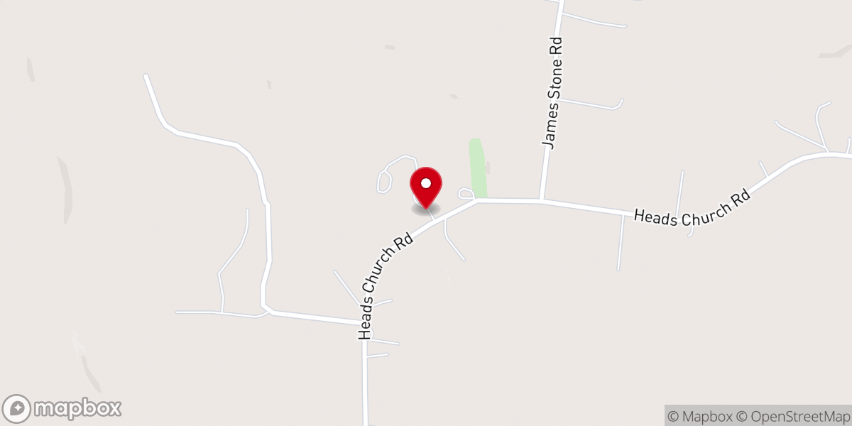 Map showing location of Heads Church