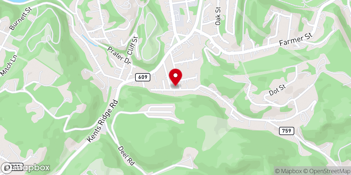 Map showing location of Richlands church of Christ