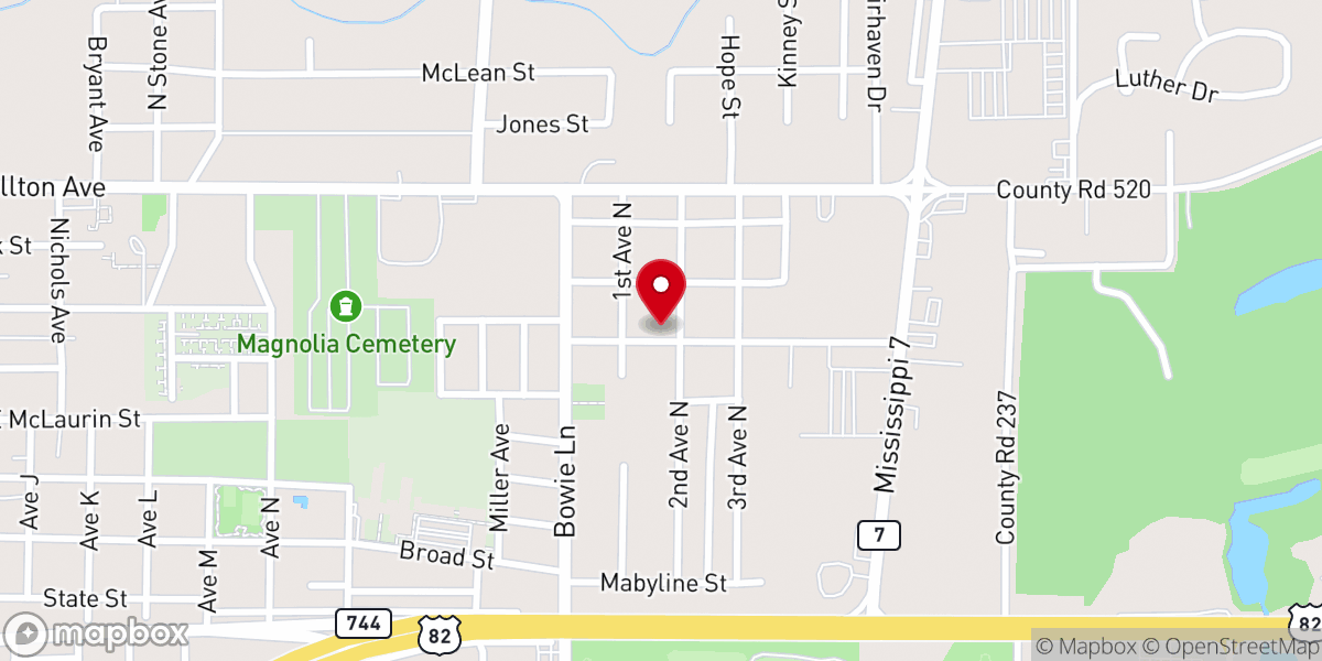 Map showing location of New St John Christian Church