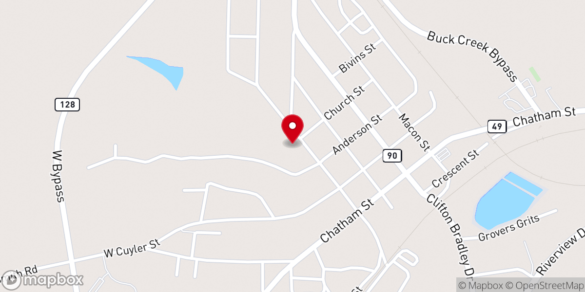 Map showing location of Mt. Zion - St. Luke Lutheran Church