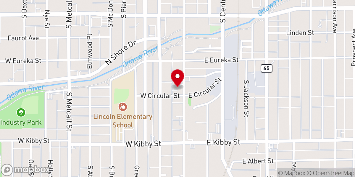 Map showing location of Living Faith Temple